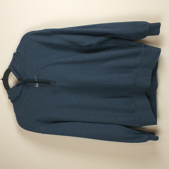 Nike Tops - Nike Center Swoosh Hoodie Womens Small Blue Pullover Speckled Long Sleeve
